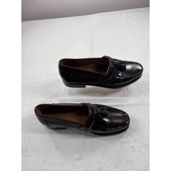 G.H. Bass and Co. Weejuns Loafers Men's 9.5 D Burgundy Leather Tassels Slip-On - Picture 12 of 14